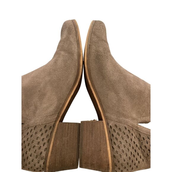 Susina Womens size 11M Taupe Suede Leather Zipper Back Closure Ankle Boots - Picture 5 of 7